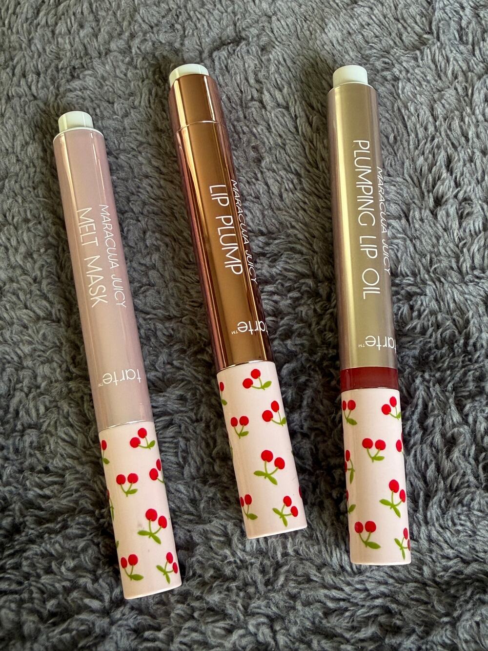 NEW 3 Tarte Maracuja Juicy Melt Mask, Lip Plump & Plumping Lip Oil Full Size Set